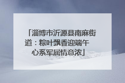 淄博市沂源县南麻街道：粽叶飘香迎端午 心系军属情意浓