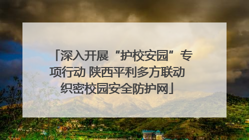 深入开展“护校安园”专项行动 陕西平利多方联动织密校园安全防护网