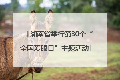 湖南省举行第30个“全国爱眼日”主题活动