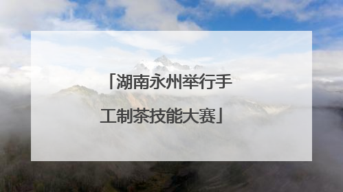 湖南永州举行手工制茶技能大赛