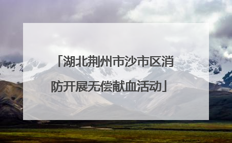 湖北荆州市沙市区消防开展无偿献血活动