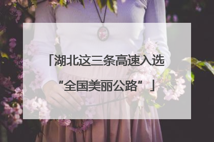 湖北这三条高速入选“全国美丽公路”