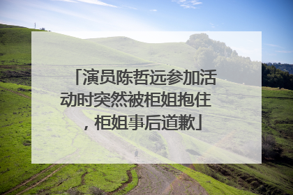 演员陈哲远参加活动时突然被柜姐抱住，柜姐事后道歉
