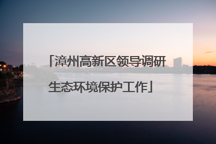 漳州高新区领导调研生态环境保护工作