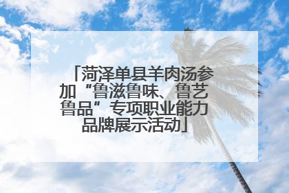 菏泽单县羊肉汤参加“鲁滋鲁味、鲁艺鲁品”专项职业能力品牌展示活动
