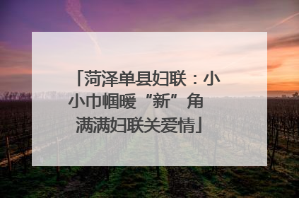 菏泽单县妇联：小小巾帼暖“新”角 满满妇联关爱情