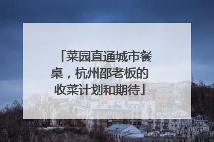 菜园直通城市餐桌，杭州邵老板的收菜计划和期待