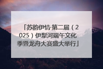 苏韵伊情·第二届（2025）伊犁河端午文化季暨龙舟大赛盛大举行