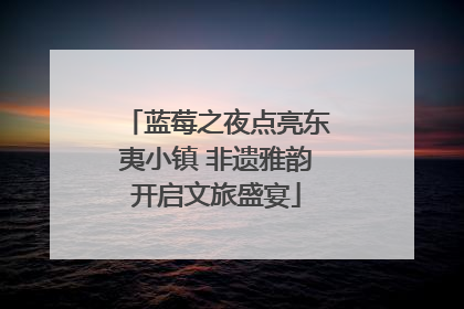 蓝莓之夜点亮东夷小镇 非遗雅韵开启文旅盛宴