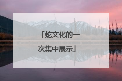 蛇文化的一次集中展示