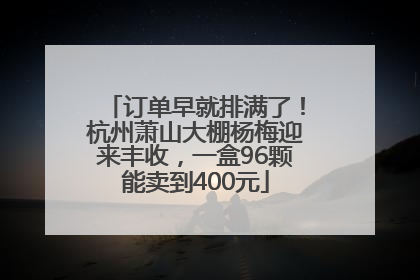 订单早就排满了！杭州萧山大棚杨梅迎来丰收，一盒96颗能卖到400元