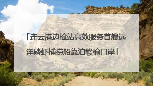 连云港边检站高效服务首艘远洋磷虾捕捞船靠泊赣榆口岸