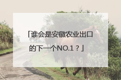 谁会是安徽农业出口的下一个NO.1？
