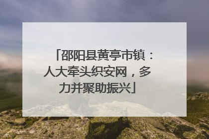 邵阳县黄亭市镇：人大牵头织安网，多力并聚助振兴