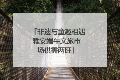 非遗与童趣相遇 雅安端午文旅市场供需两旺