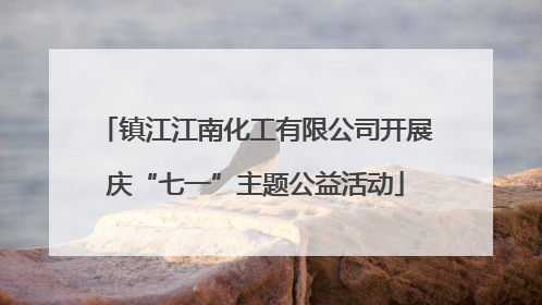 镇江江南化工有限公司开展庆“七一”主题公益活动