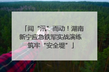 闻“汛”而动！湖南新宁应急铁军实战演练筑牢“安全堤”