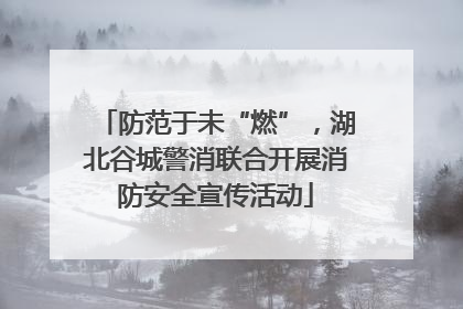 防范于未“燃”，湖北谷城警消联合开展消防安全宣传活动