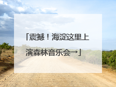 震撼！海淀这里上演森林音乐会→