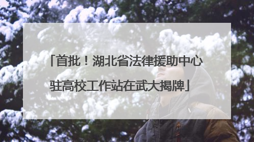 首批！湖北省法律援助中心驻高校工作站在武大揭牌
