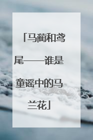 马蔺和鸢尾——谁是童谣中的马兰花