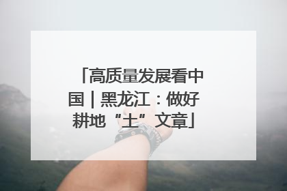 高质量发展看中国｜黑龙江：做好耕地“土”文章