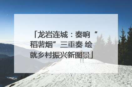 龙岩连城：奏响“稻薯烟”三重奏 绘就乡村振兴新图景