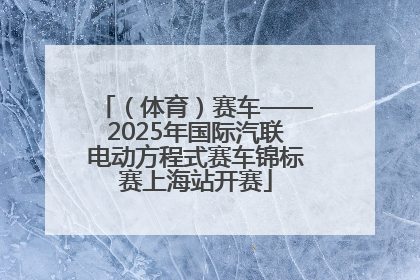 （体育）赛车——2025年国际汽联电动方程式赛车锦标赛上海站开赛