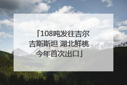 108吨发往吉尔吉斯斯坦 湖北鲜桃今年首次出口