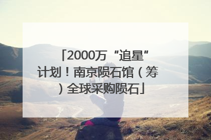 2000万“追星”计划！南京陨石馆（筹）全球采购陨石