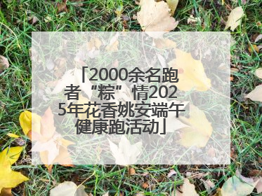 2000余名跑者“粽”情2025年花香姚安端午健康跑活动