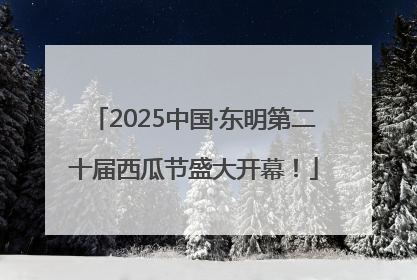 2025中国·东明第二十届西瓜节盛大开幕！
