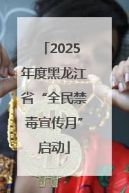 2025年度黑龙江省“全民禁毒宣传月”启动