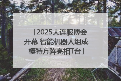 2025大连服博会开幕 智能机器人组成模特方阵亮相T台