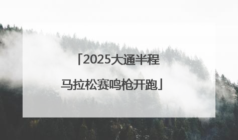 2025大通半程马拉松赛鸣枪开跑