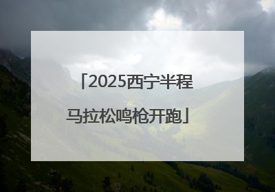 2025西宁半程马拉松鸣枪开跑