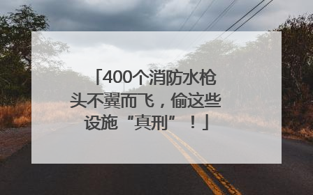 400个消防水枪头不翼而飞，偷这些设施“真刑”！