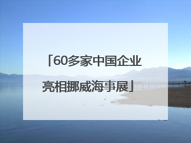60多家中国企业亮相挪威海事展