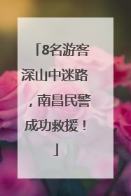 8名游客深山中迷路，南昌民警成功救援！