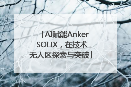 AI赋能Anker SOLIX，在技术无人区探索与突破